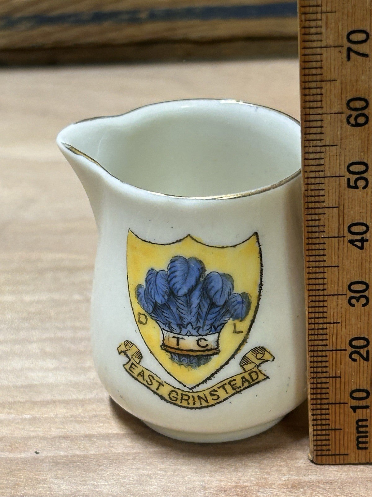 Miniature Crested China Jug – East Grinstead Crest, The Coronet Ware England