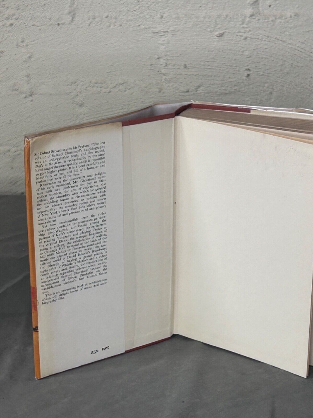 Day's at the morn by Samuel Chotzinoff first edition 1965 with dust jacket