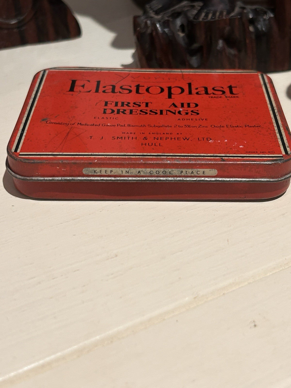 Vintage Elastoplast First Aid Dressings Tin T.J. Smith & Nephew England 1930s/40