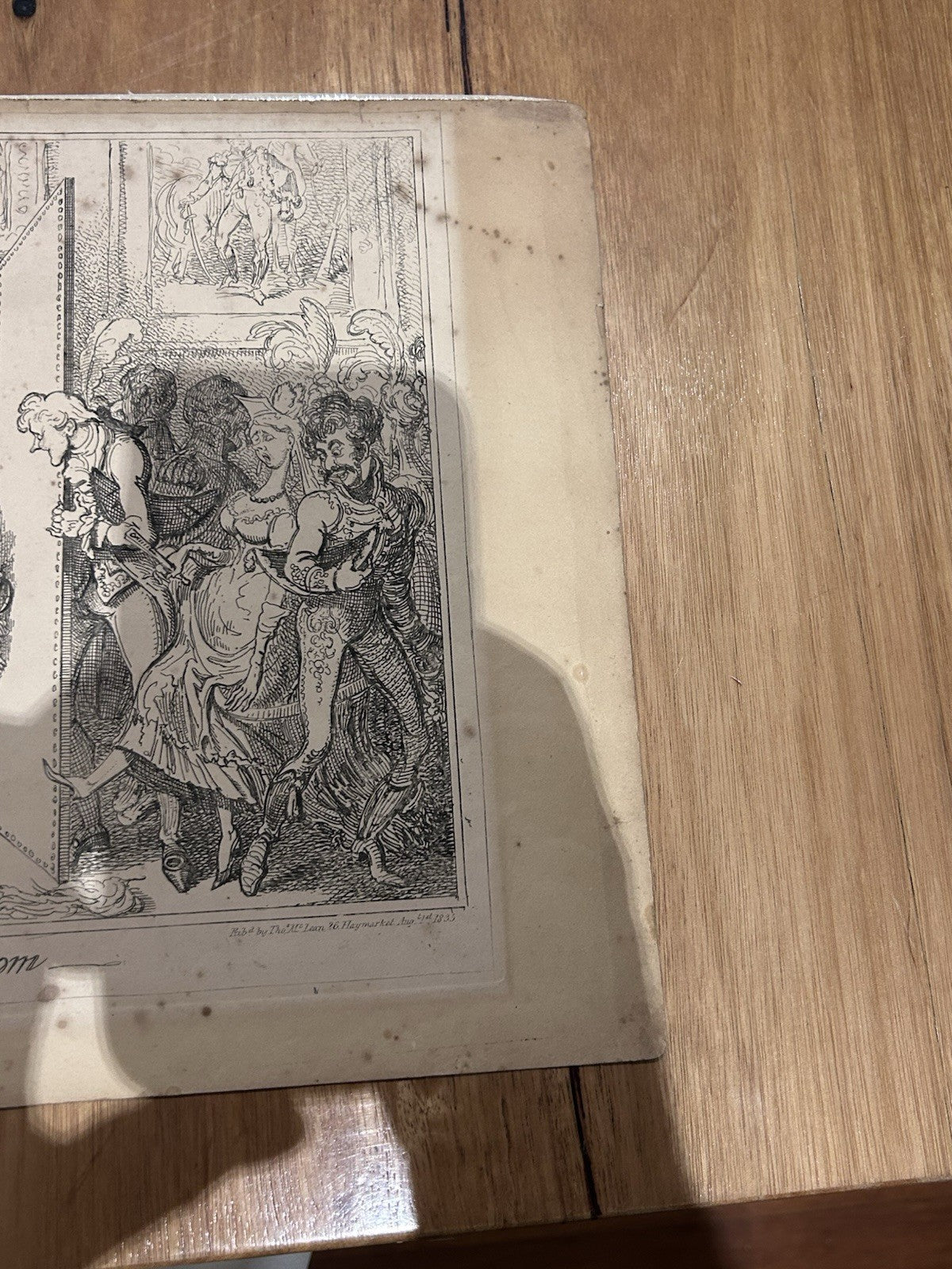 George Cruikshank Etching – “Inconveniences of a Crowded Drawing Room” c.1880s