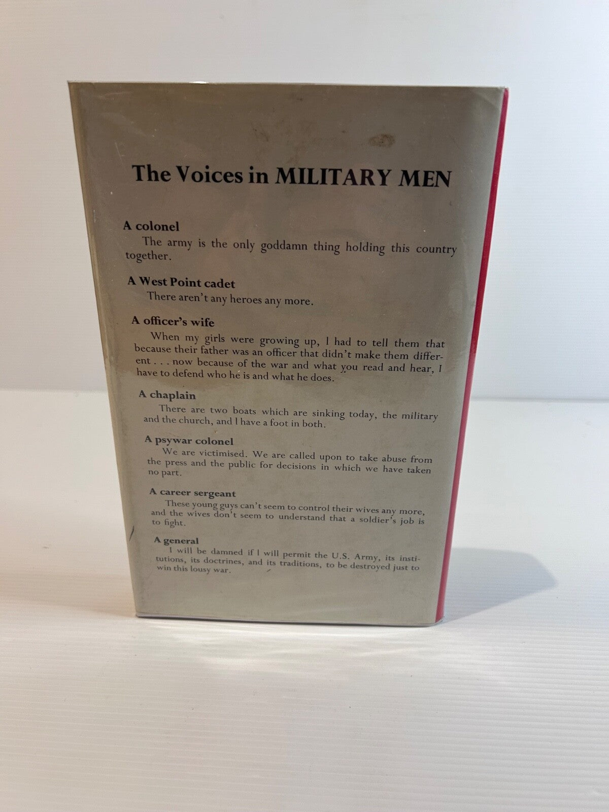 Military Men Ward Just 1st UK Ed 1972 HC DJ Vietnam War US Army Profiles