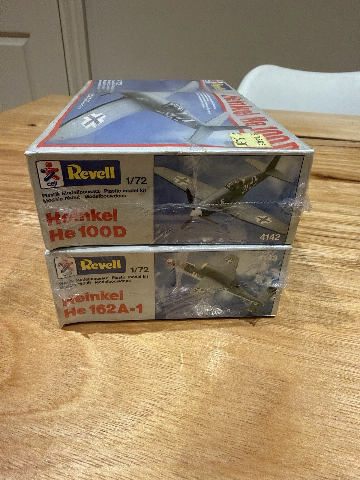 Revell 1/72 Heinkel He100D & He162A-1 Kits Sealed 1984 West Germany Lot