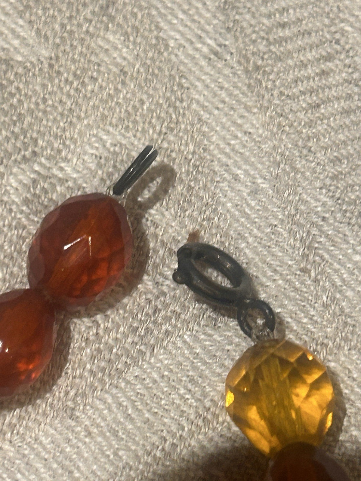 Vintage Amber Glass Necklace Set x3 w Merle’s Melbourne Jewellery Box c1950