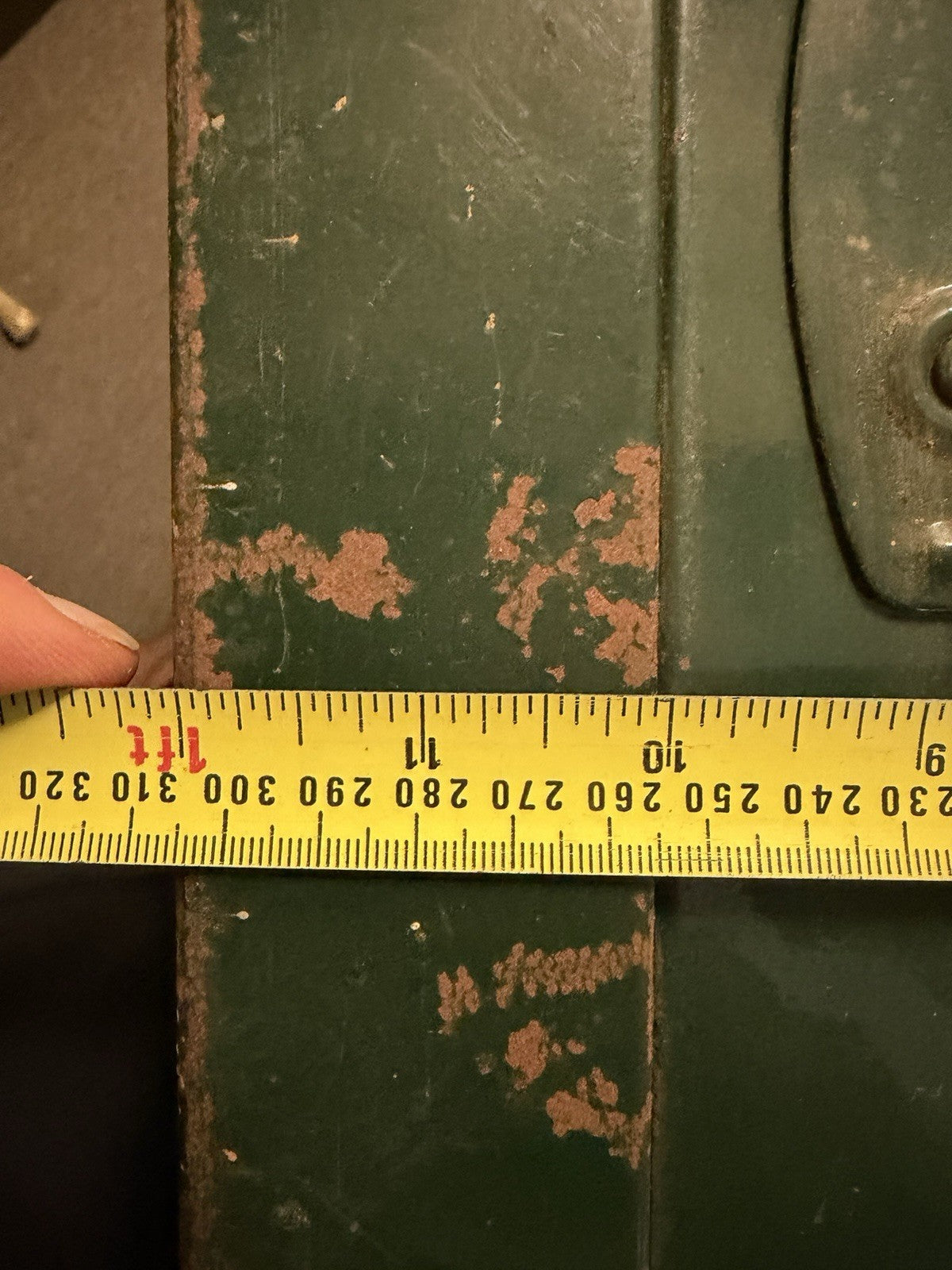 Vintage Military Style Green Steel Trunk Storage Chest Industrial Tool Box 87cm