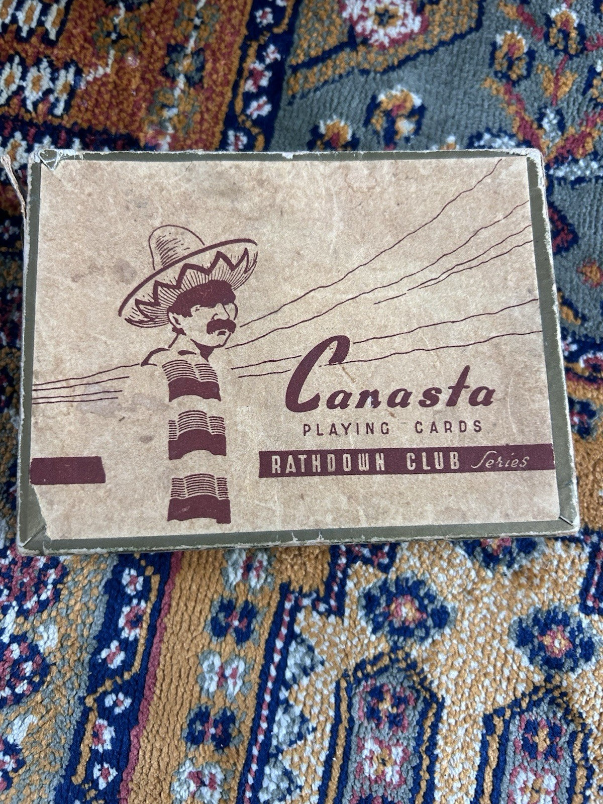 1950s Canasta Playing Cards Rathdowne Club Aboriginal Art Decks w/ Box & Rules
