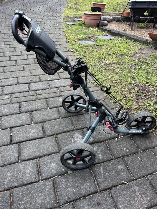 Clicgear 3.5+ Golf Push Cart Buggy 3-Wheel Foldable Trolley Grey/Black