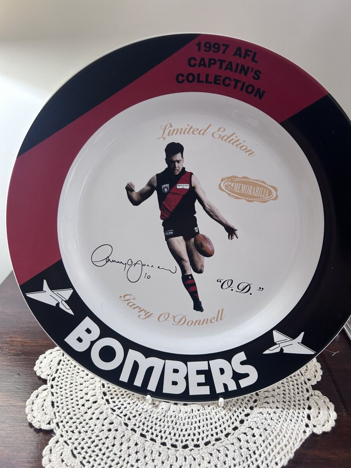 Essendon Gary O'donnell AFL Captain’s Collection 1997 Limited Edition Plate