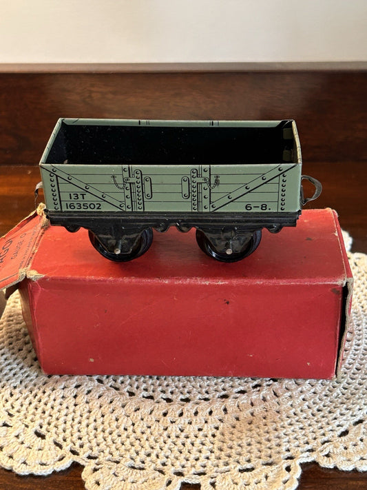 Hornby O Gauge Wagon No.20 Green Open Freight Car Boxed Meccano Liverpool