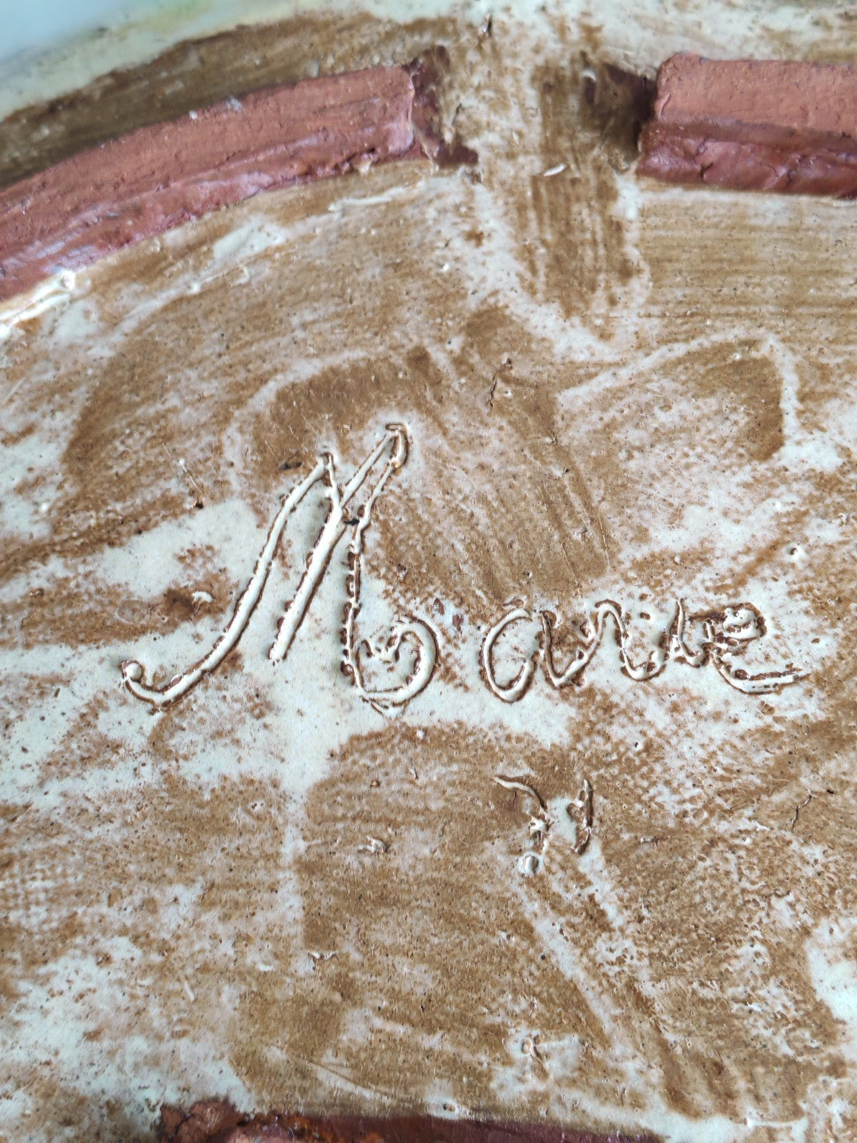 Vintage Studio Pottery Leaf Dish / Platter – Handcrafted Green Glaze