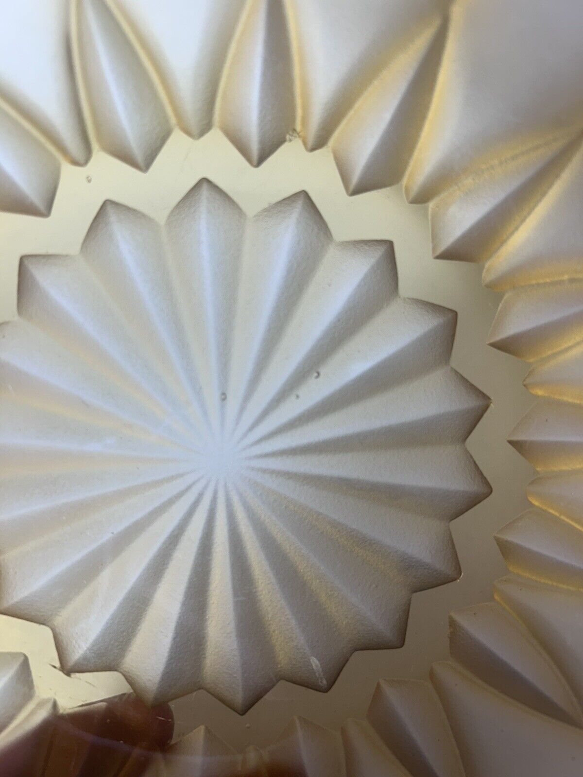 Vintage 23cm Yellow Amber Depression Glass Plate