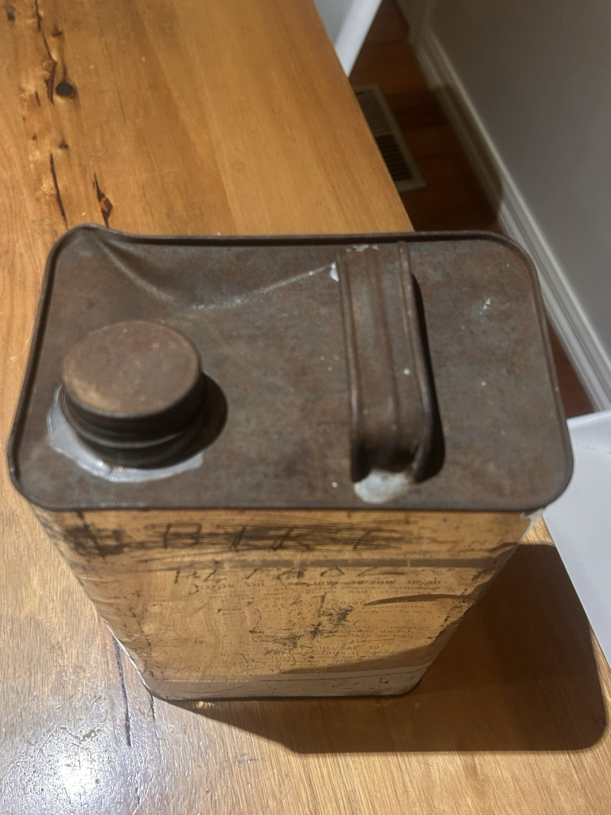 Vintage Neptune Motor Oil Tin Can 1 Gallon Australian Petroliana Collectable