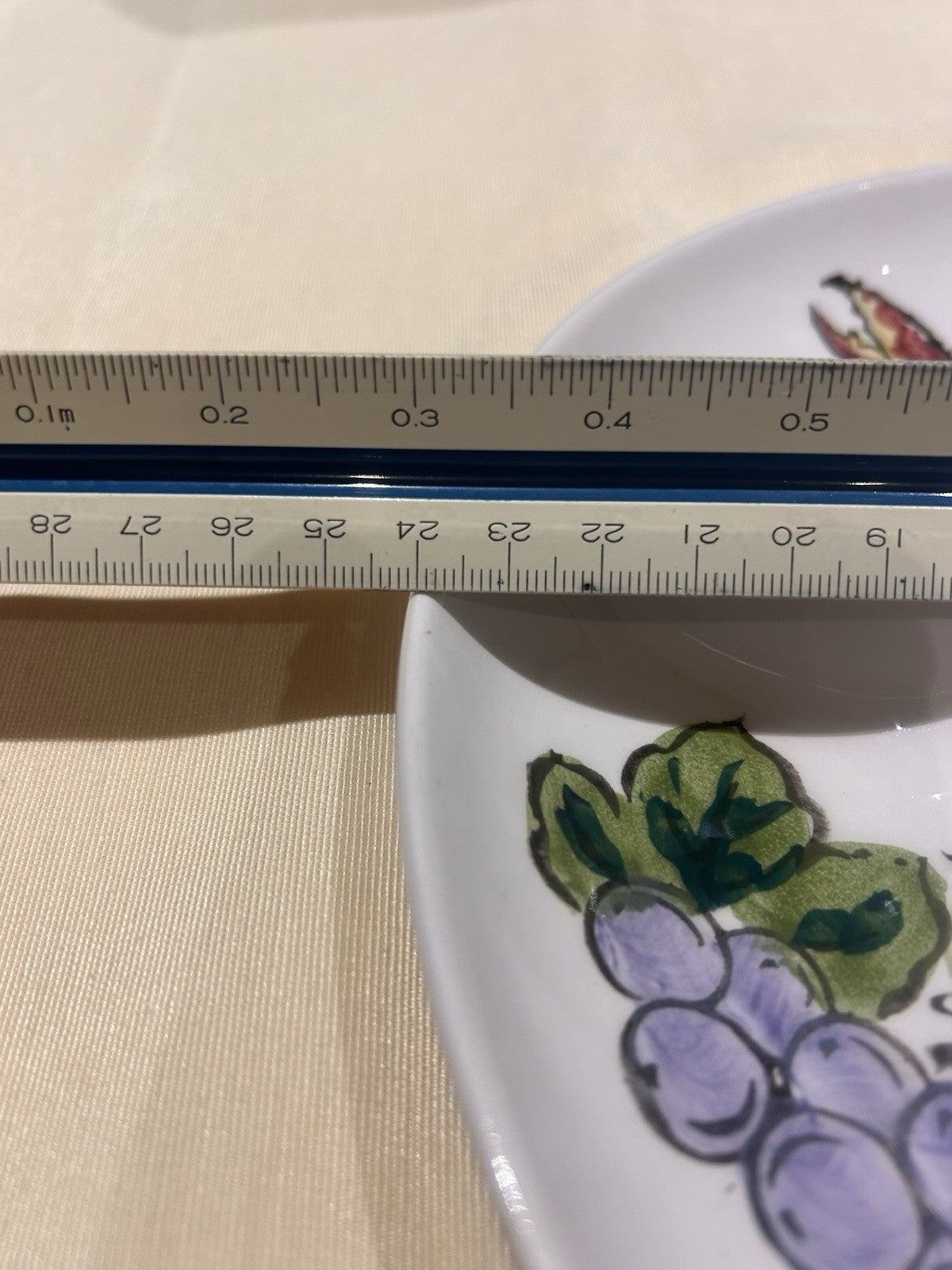 Vintage Japanese Stoneware Divided Serving Dish Lobster Grape Cheese 24cm