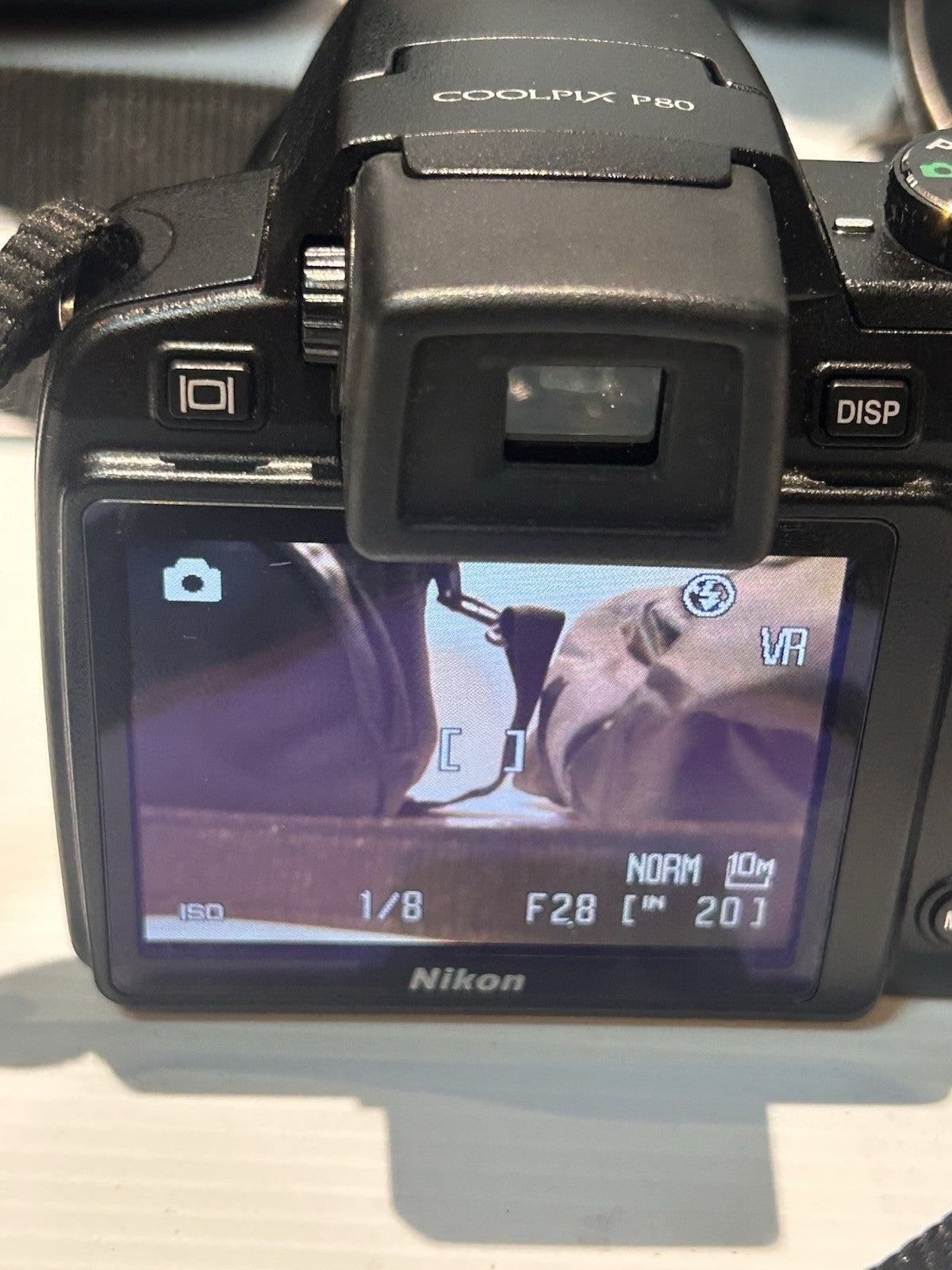 Nikon Coolpix P80 Camera 10.1MP w/ Charger & Nikon Bag With Rain Cover