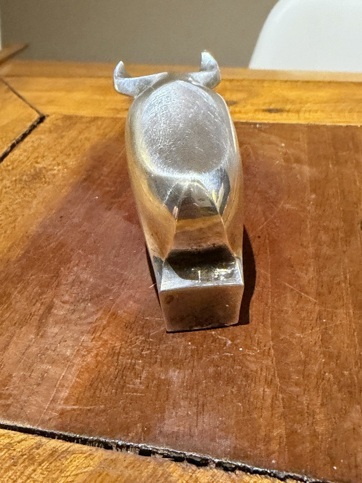 Dansk Japan Silver Bull Paperweight Sculpture International Designs Ltd