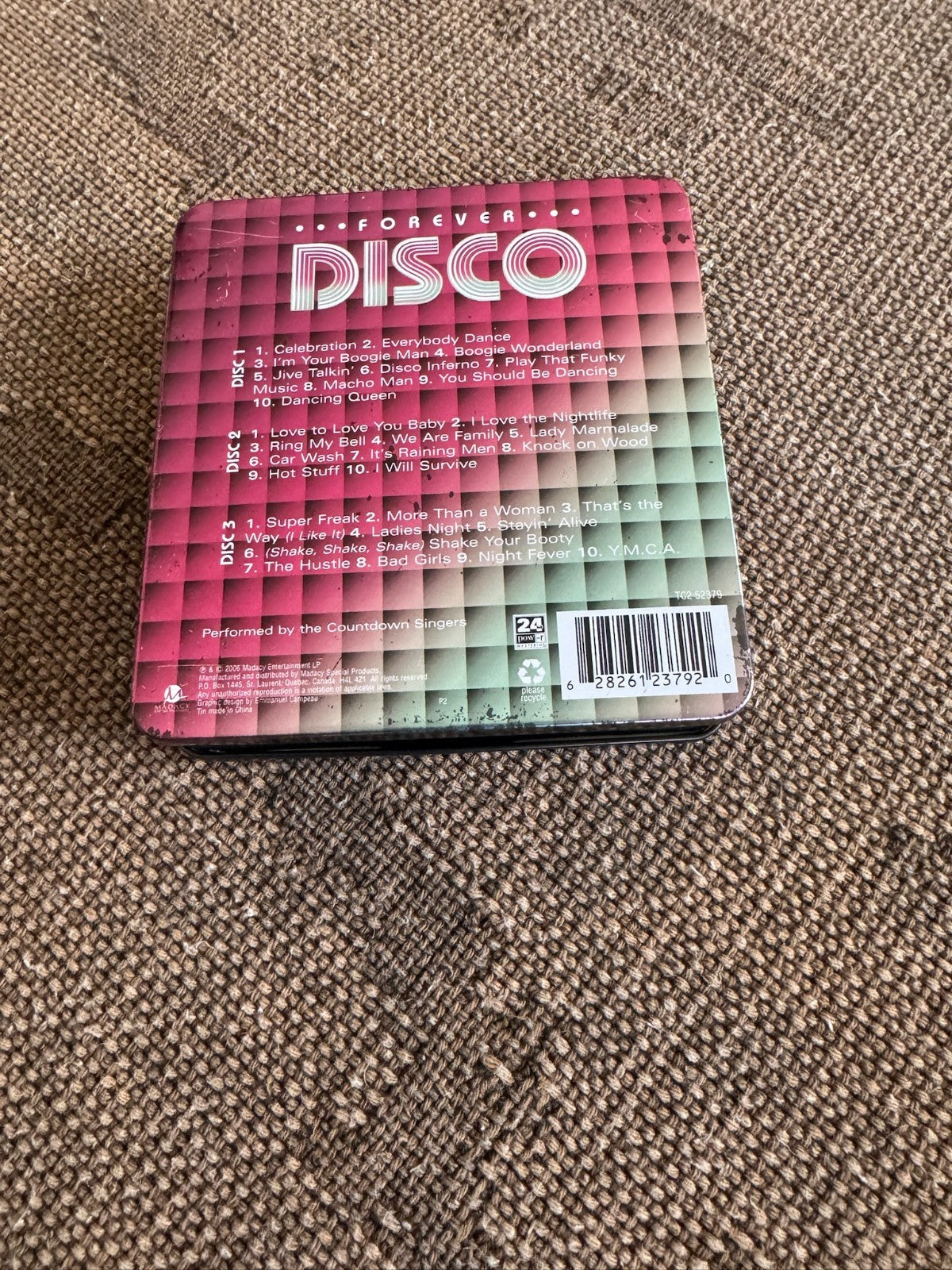 Forever Disco | 3CD Compilation Box Set Metal Tin | Bee Gees Donna Summer YMCA