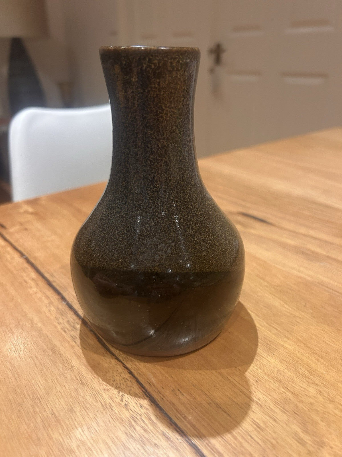 Vintage Pottery Craft USA Vase 15cm | Mid Century Brown Green Art Pottery