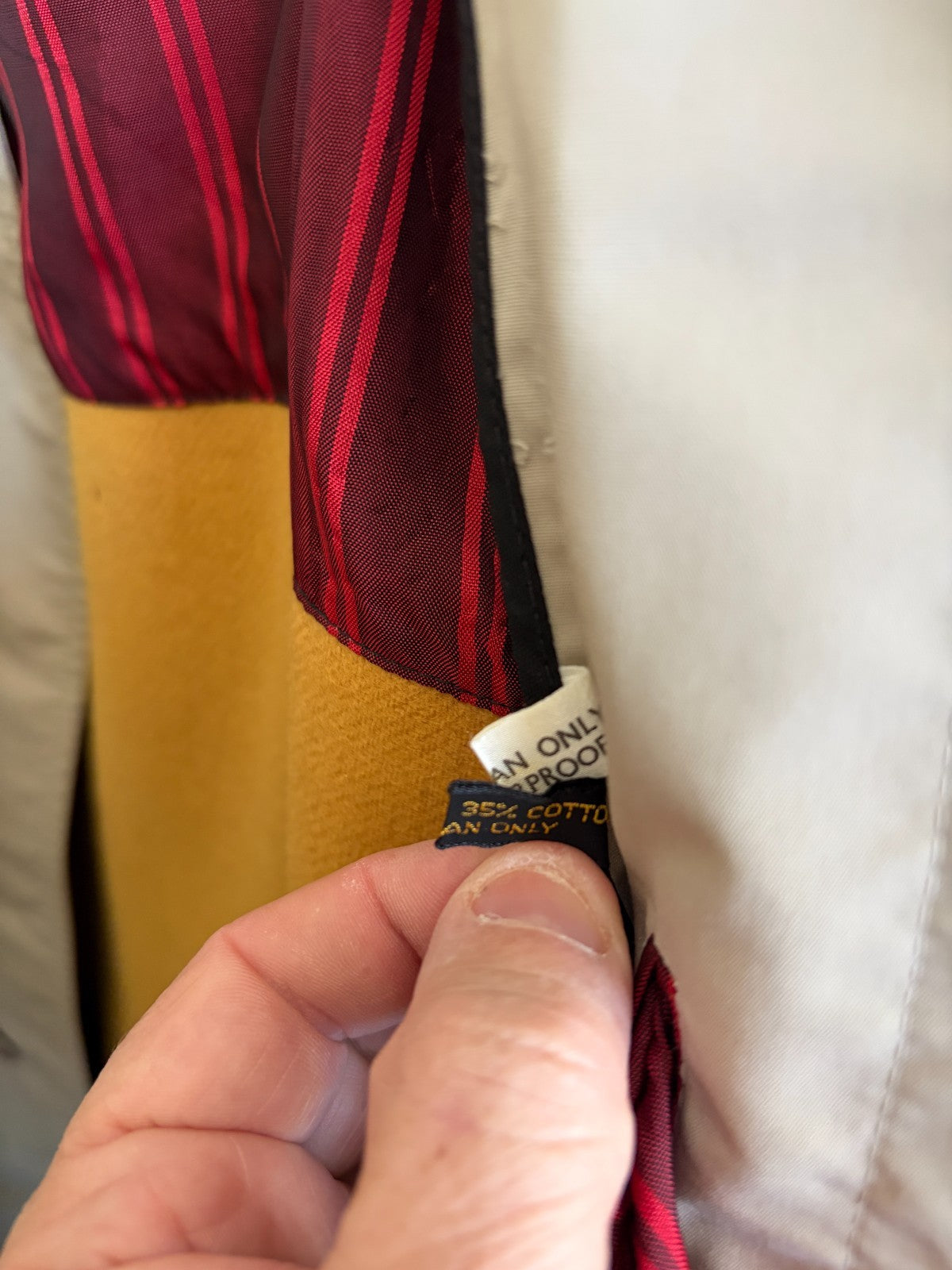 Vintage Henry Buck's Melbourne Beige Overcoat with Removable Liner