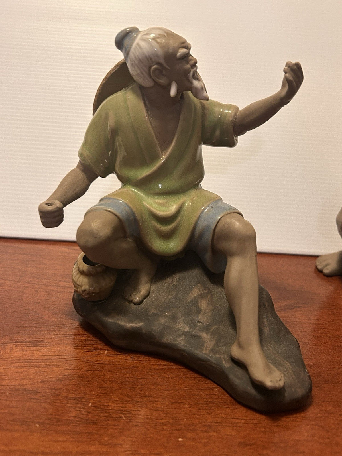 Shiwan Mudman Figurines Set of 4 Woh Jeong/Wan Jiang China Pottery 1950s–70s