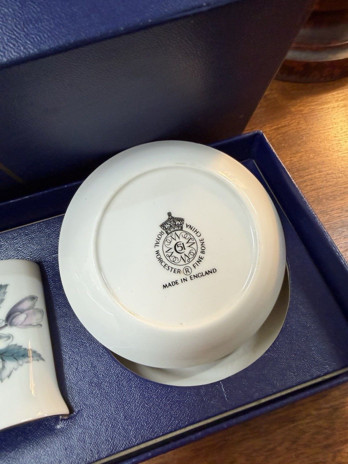 Royal Worcester Fine Bone China Pin Dish & Ring Holder Set Boxed England