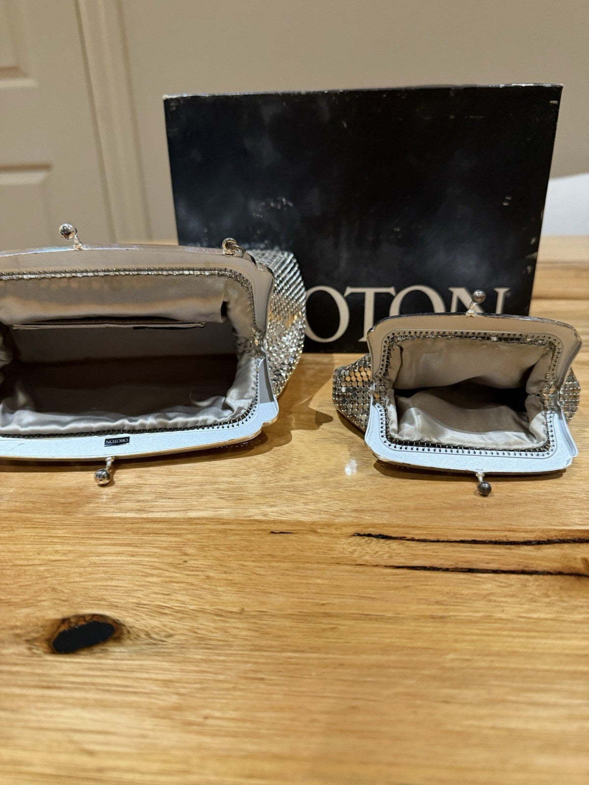 Vintage Oroton Mesh Evening Bag & Coin Purse Set Silver Tone Australia