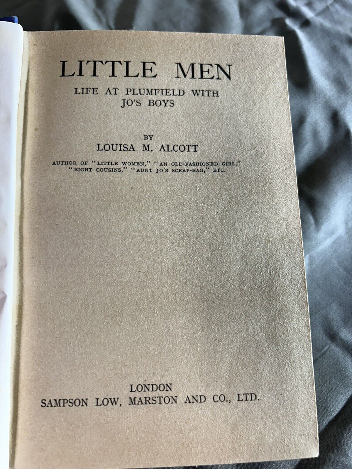 Little Men by Louisa M Alcott 1930s edition with Dust Jacket & Photos RARE