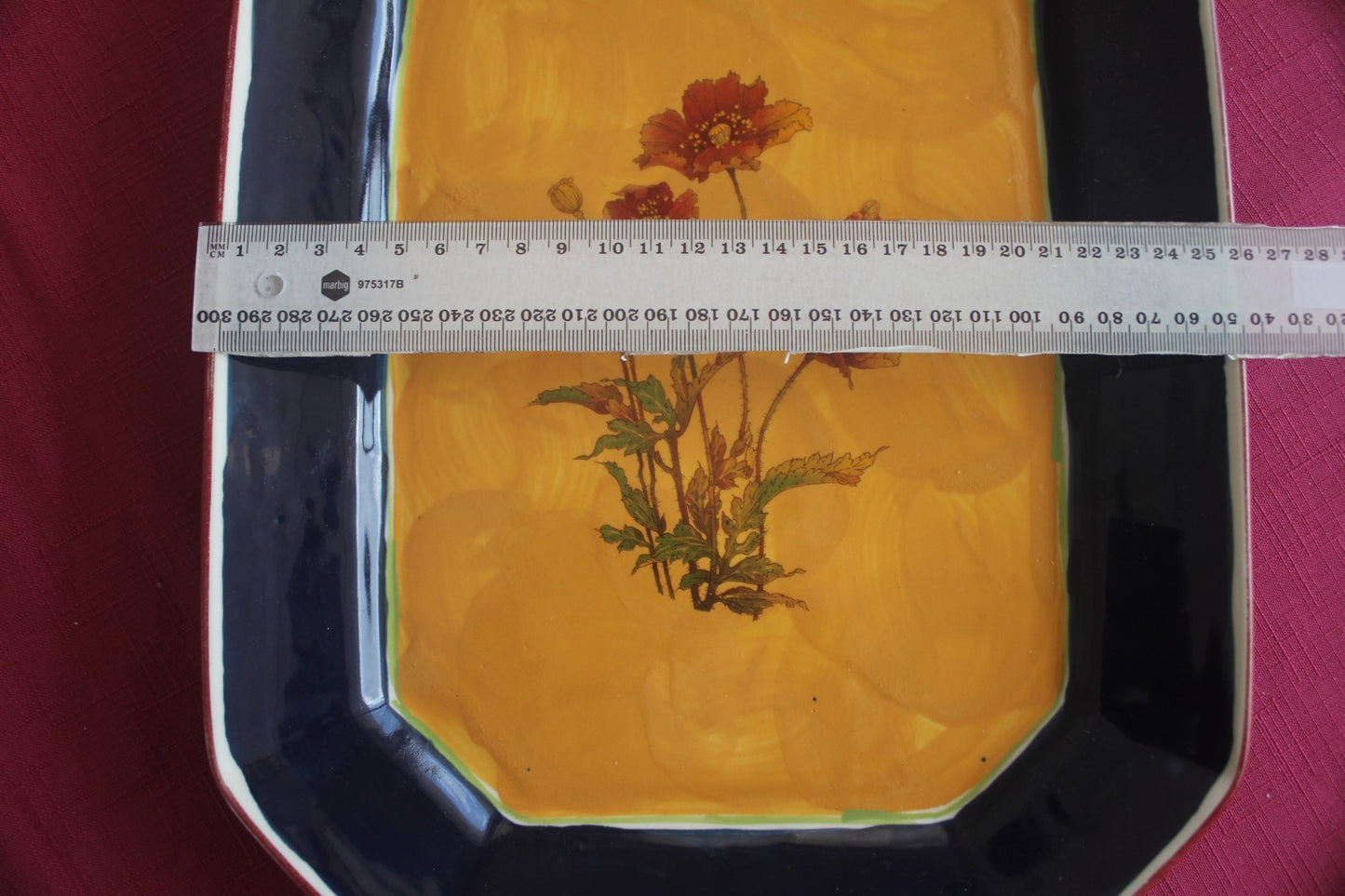 Australian Pottery “Wild Poppy” Vase & Platter Set – Robert Gordon