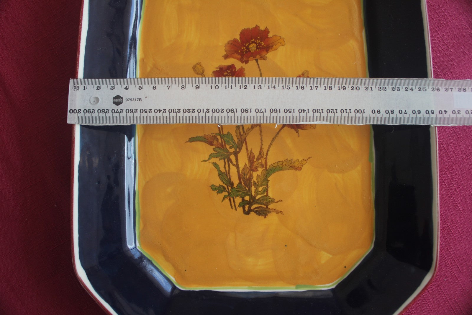 Australian Pottery “Wild Poppy” Vase & Platter Set – Robert Gordon