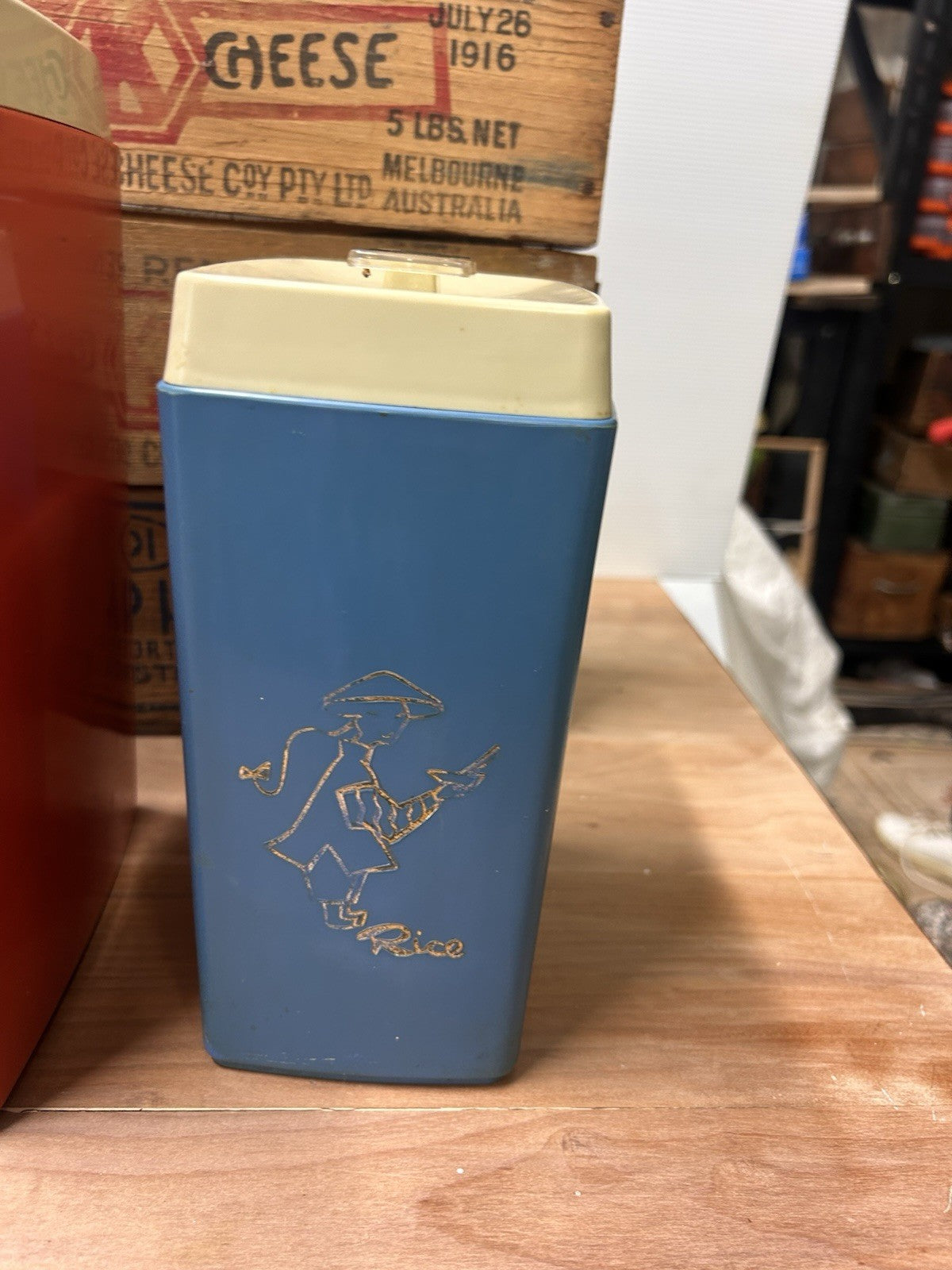 Nylex Retro 1960s Flour & Rice Canisters Set Made in Australia Kitchen