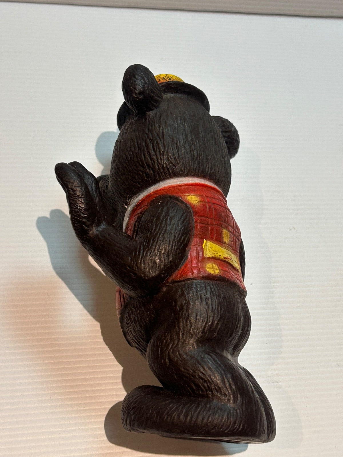 Vintage Humphrey B Bear Rubber Figurine 15cm Red Vest Hat Australian TV Icon