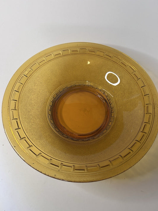 Amber glass Serving bowl Depression Glass Collectable Vintage