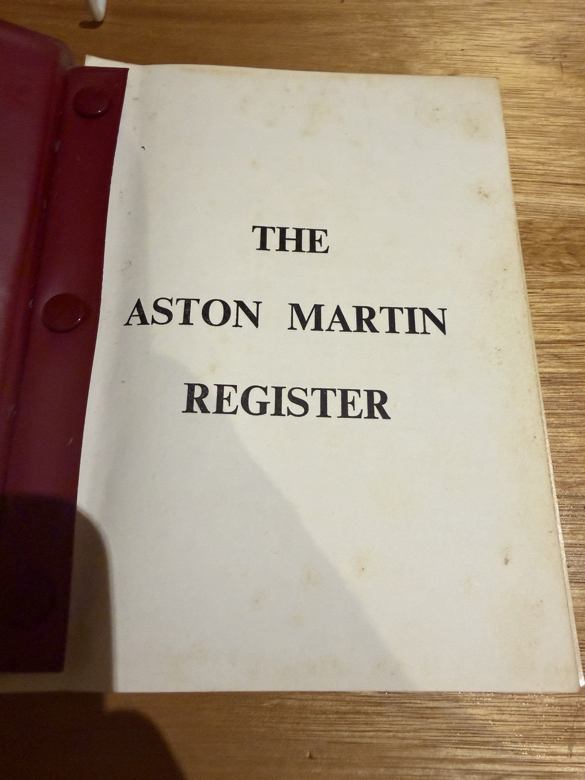 1974 Aston Martin Register AMOC First Loose-Leaf Issue Cars Members Rare