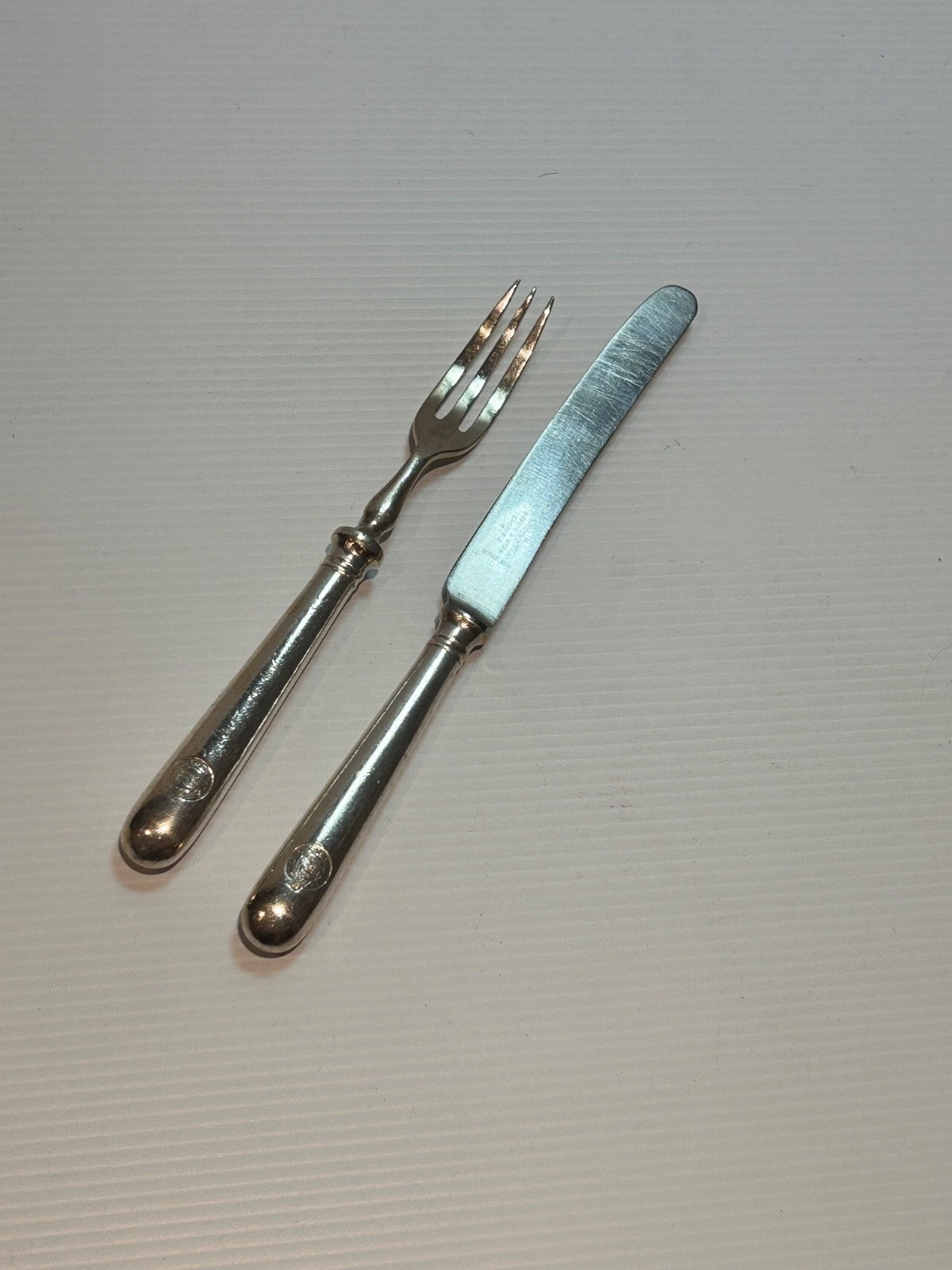 Adelaide Steamship Co Knife & Fork Set Mappin & Webb RARE Rounded Handle