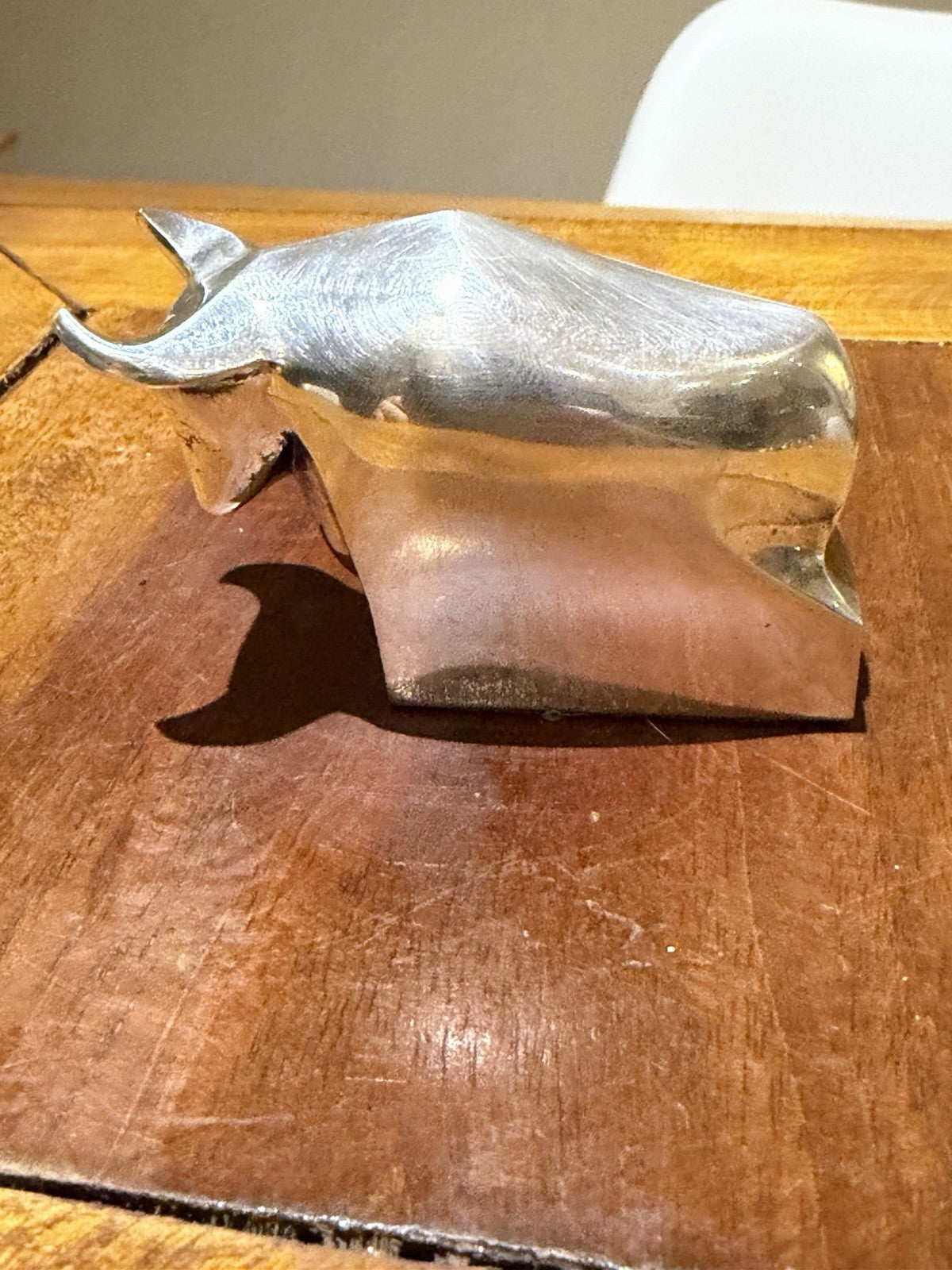 Dansk Japan Silver Bull Paperweight Sculpture International Designs Ltd