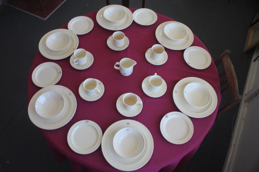 Vintage Bendigo Pottery 1858 Australia | Heritage Classic White Dinner Set