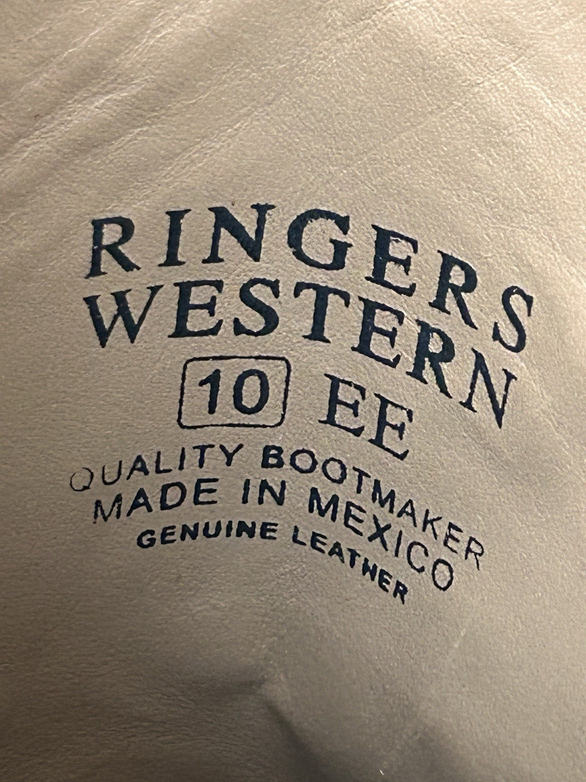 Ringers Western Cowboy Longreach Boots Size 10 EE Brown Leather Made in Mexico