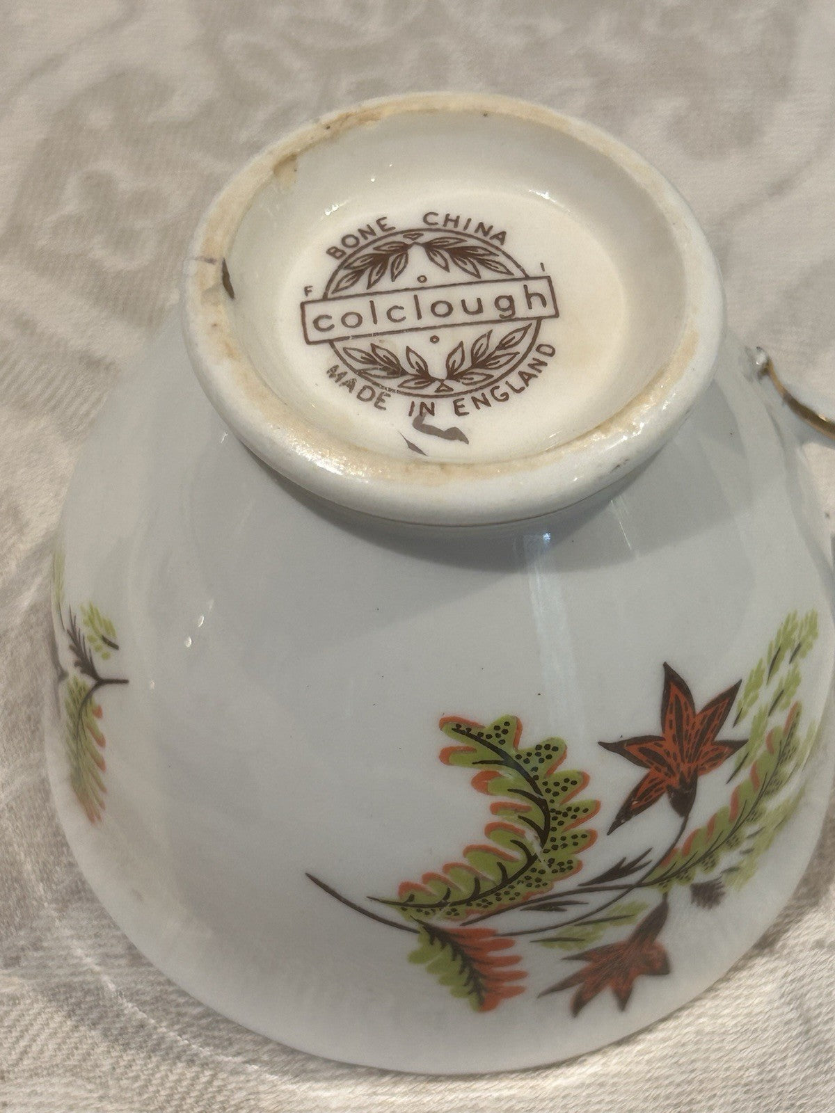 Vintage Colclough Bone China Tiger Lily Teacup & Saucer – England