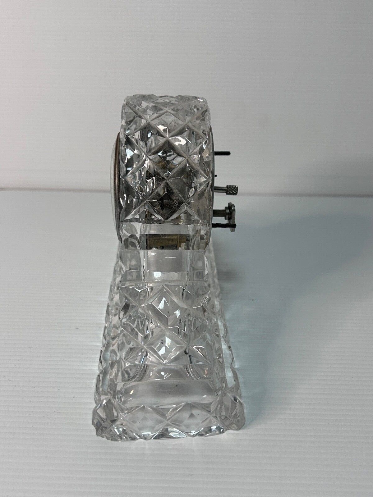 1930s French Art Deco Bayard Crystal Desk Clock – Duverdrey & Bloquel - working