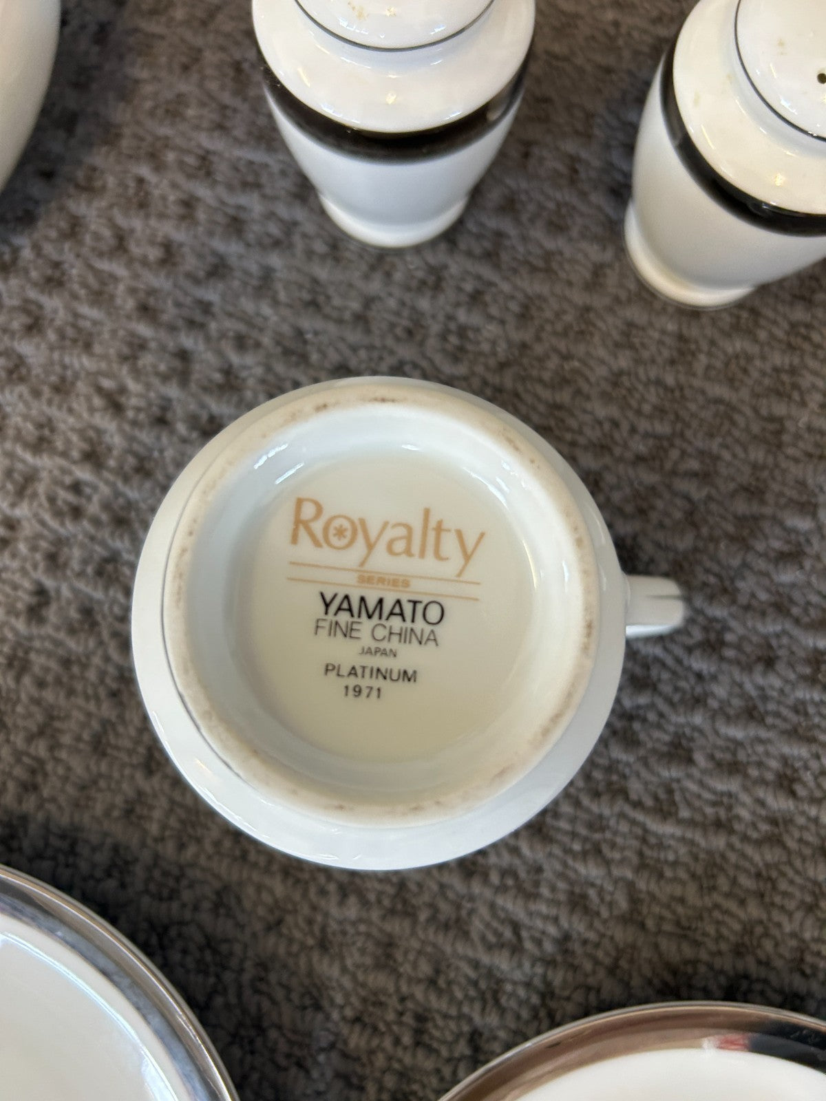 Vintage Yamato Fine China “Royalty Series” Platinum Dinner Set - 63 pieces