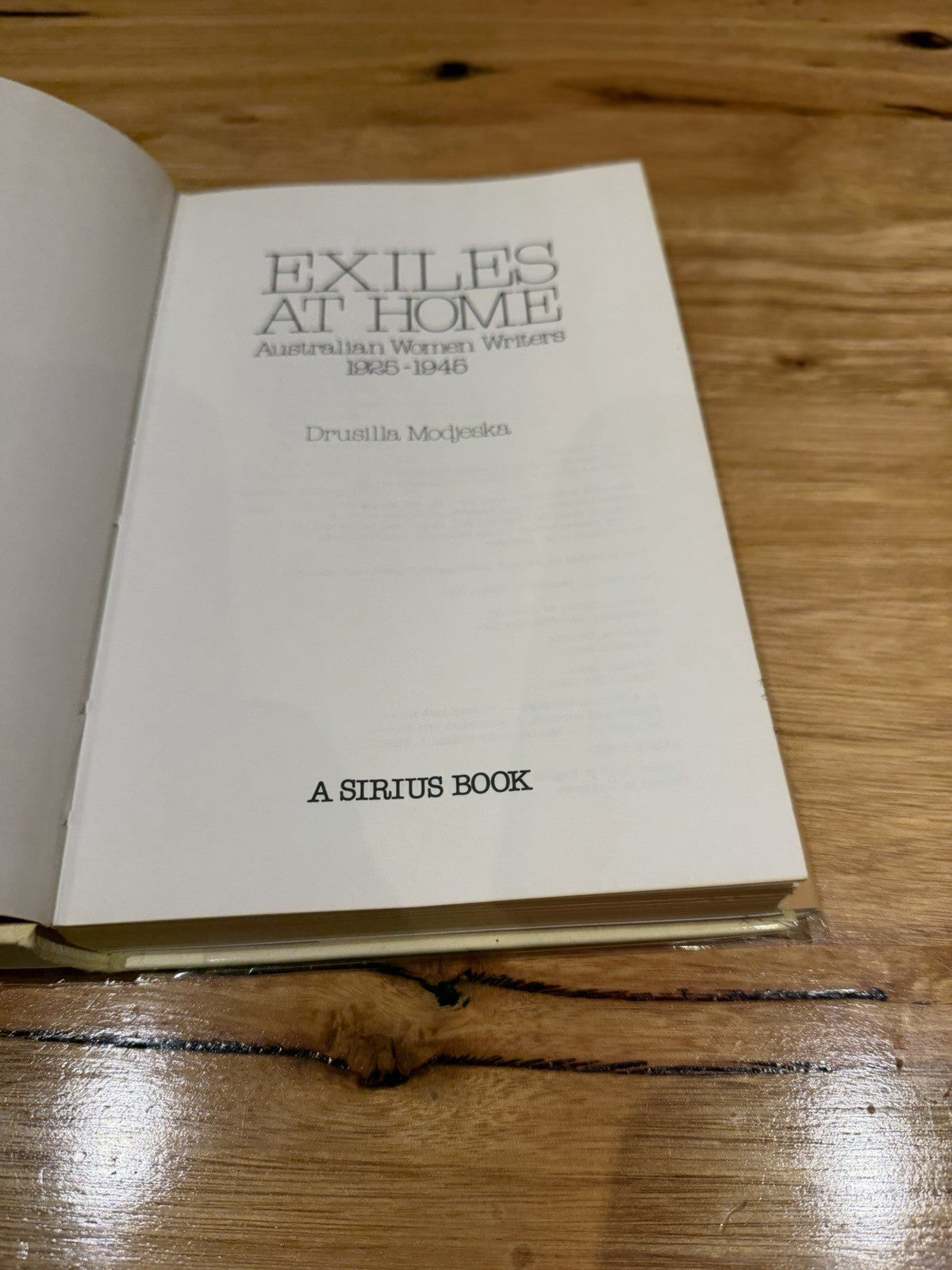 Drusilla Modjeska Exiles at Home 1981 1st Edition HC DJ Australian Women Writers