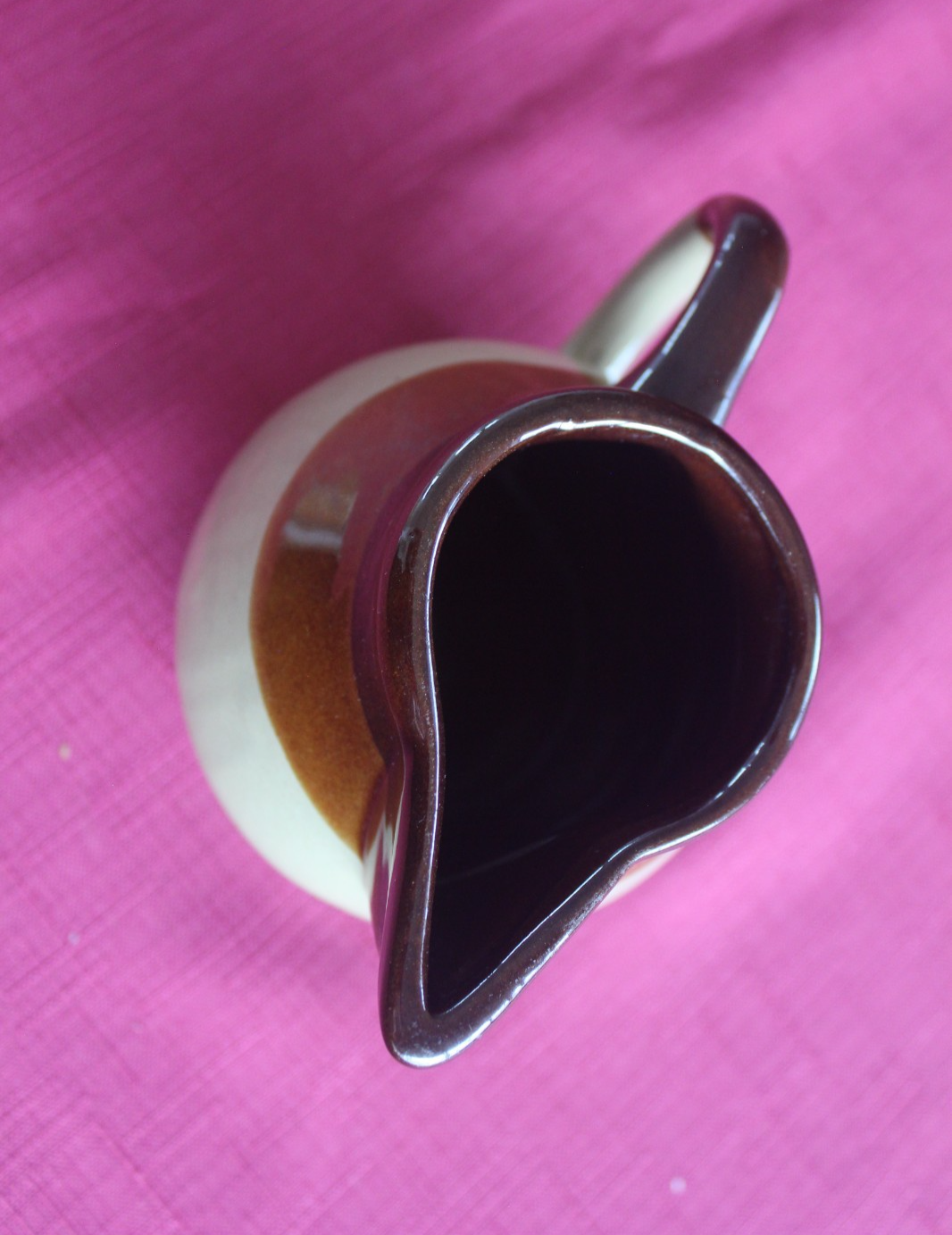 Vintage Studio Pottery Creamer / Small Jug – Earthy Two-Tone Glaze