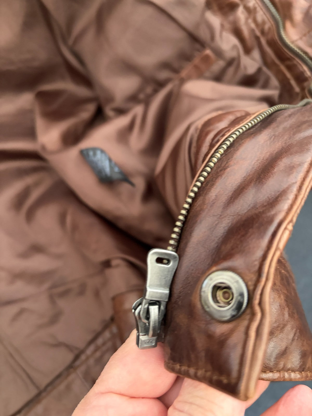 Industrie Genuine Leather Brown Jacket Size L – Australian Designed