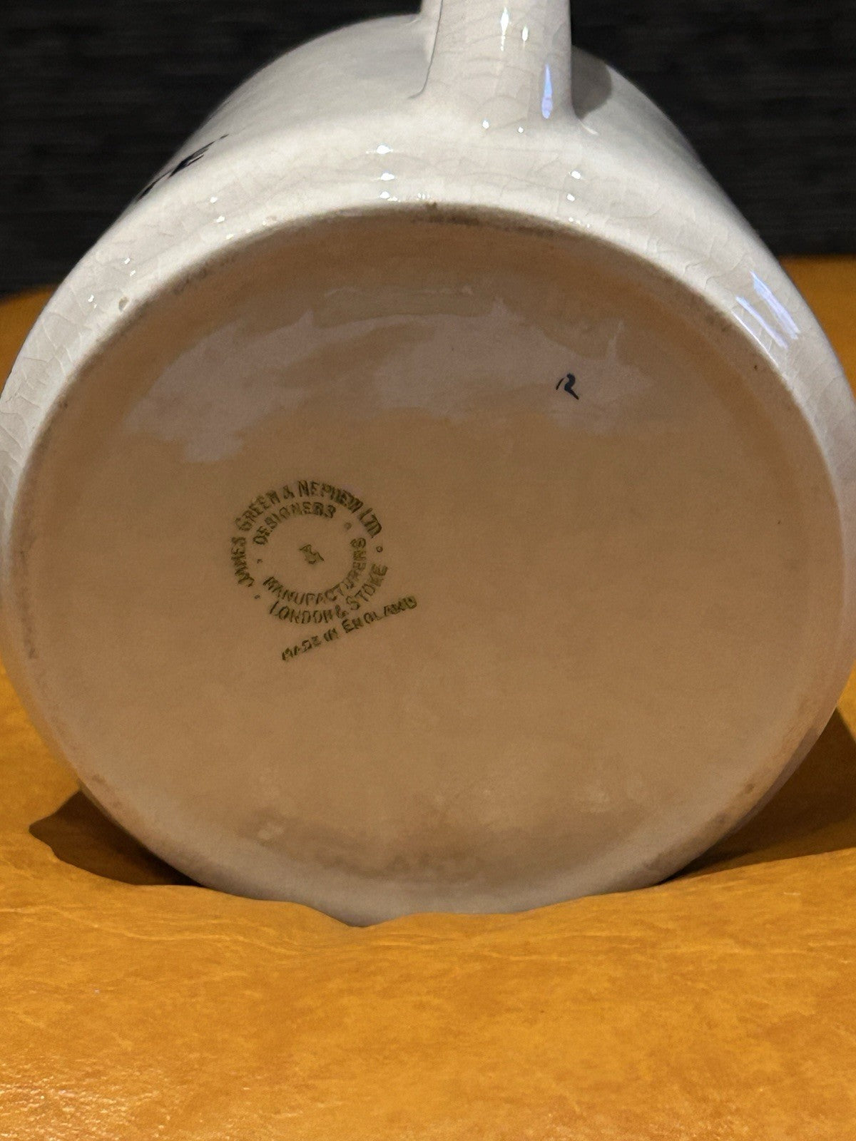 Vintage Black & White Scotch Whisky Jug James Green & Nephew UK