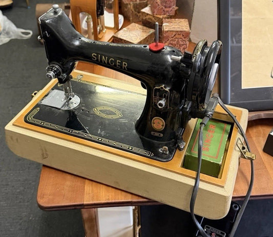 Vintage Singer 99K Sewing Machine One Owner Portable Electric Made in Britain