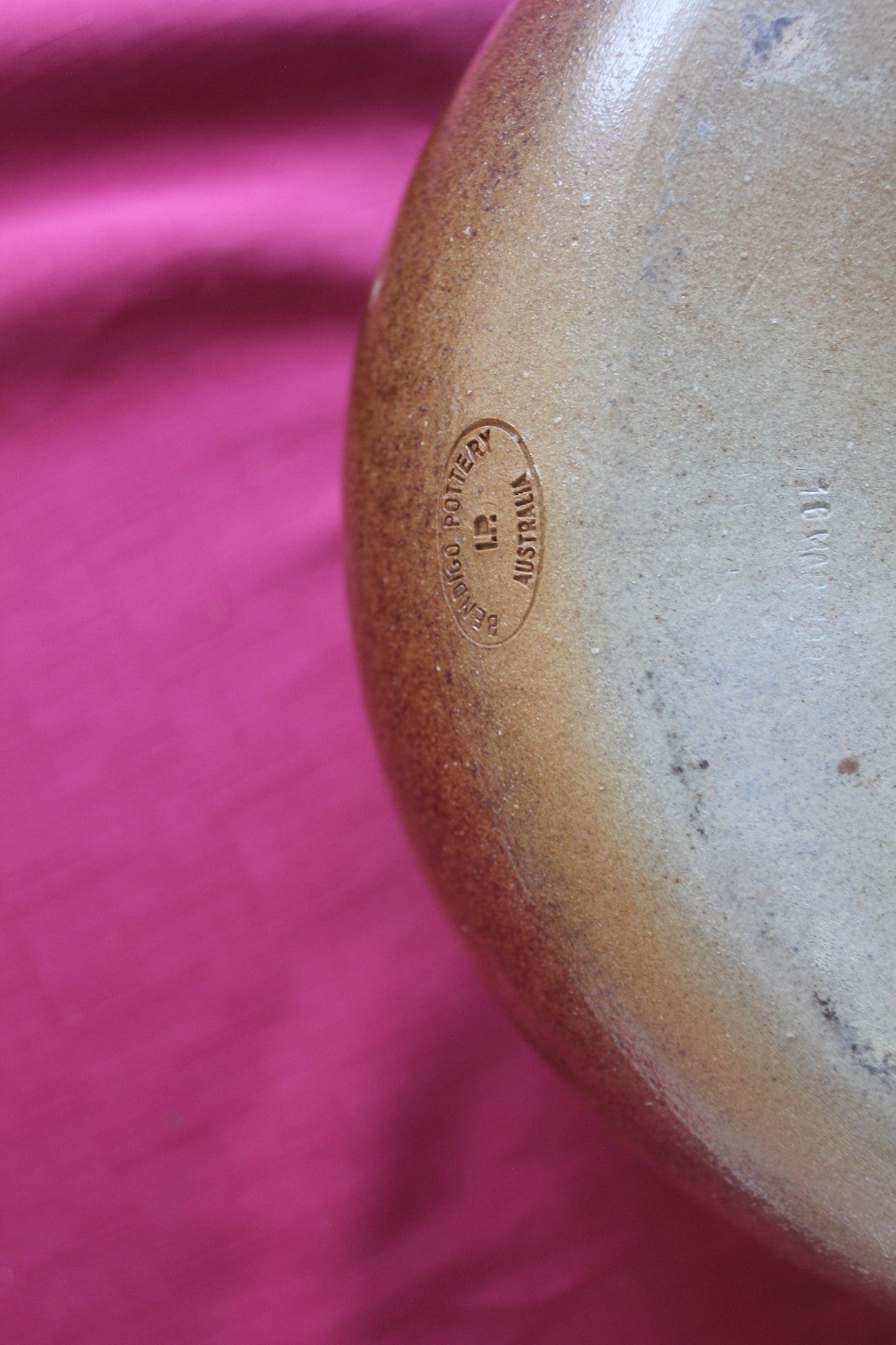 Vintage Bendigo Pottery Lidded Casserole Dish - Brown Stoneware - Australia