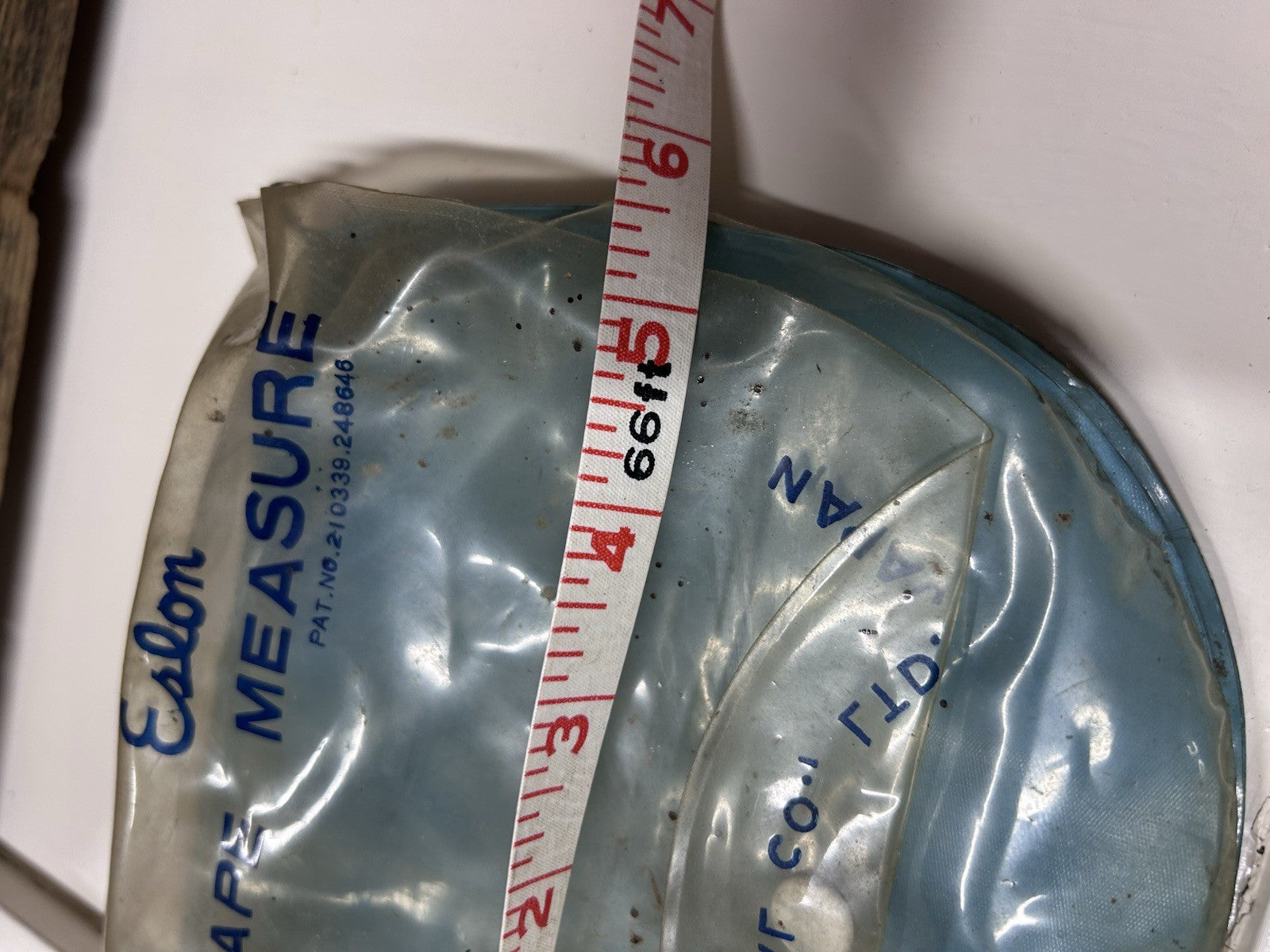 Vintage Eslon Tape Measure 20m Fibreglass Japan Sekisui Hewicaf Retro Tool