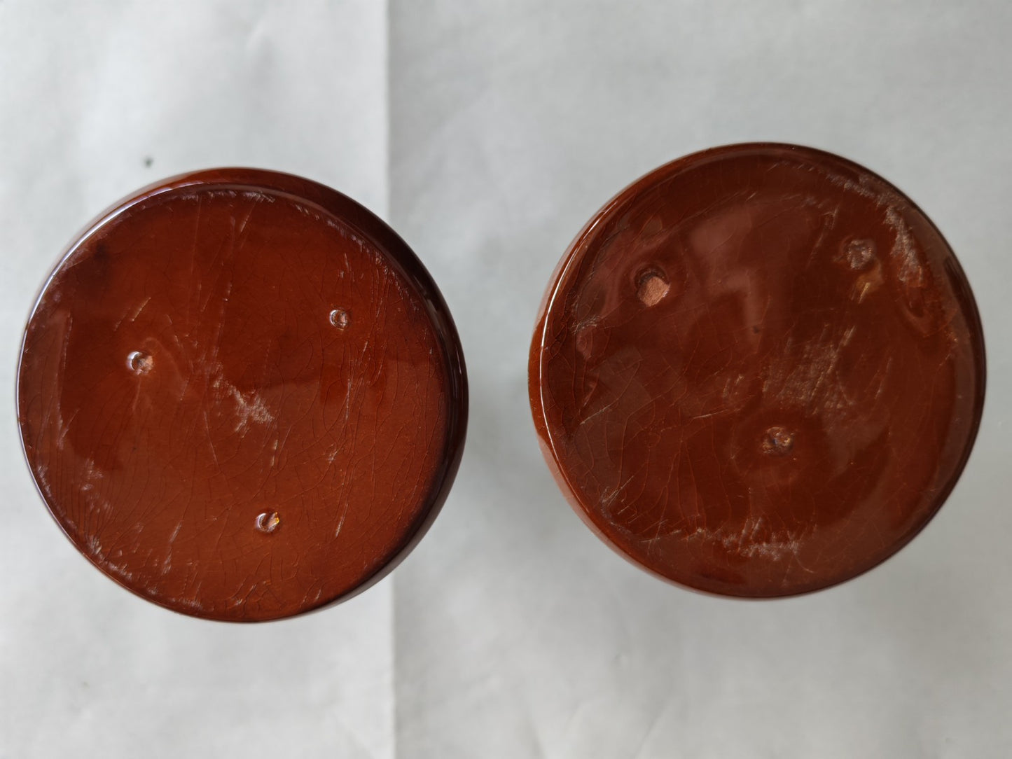 Vintage Studio Pottery Oil & Vinegar Cruets – Green & Yellow (Pair)