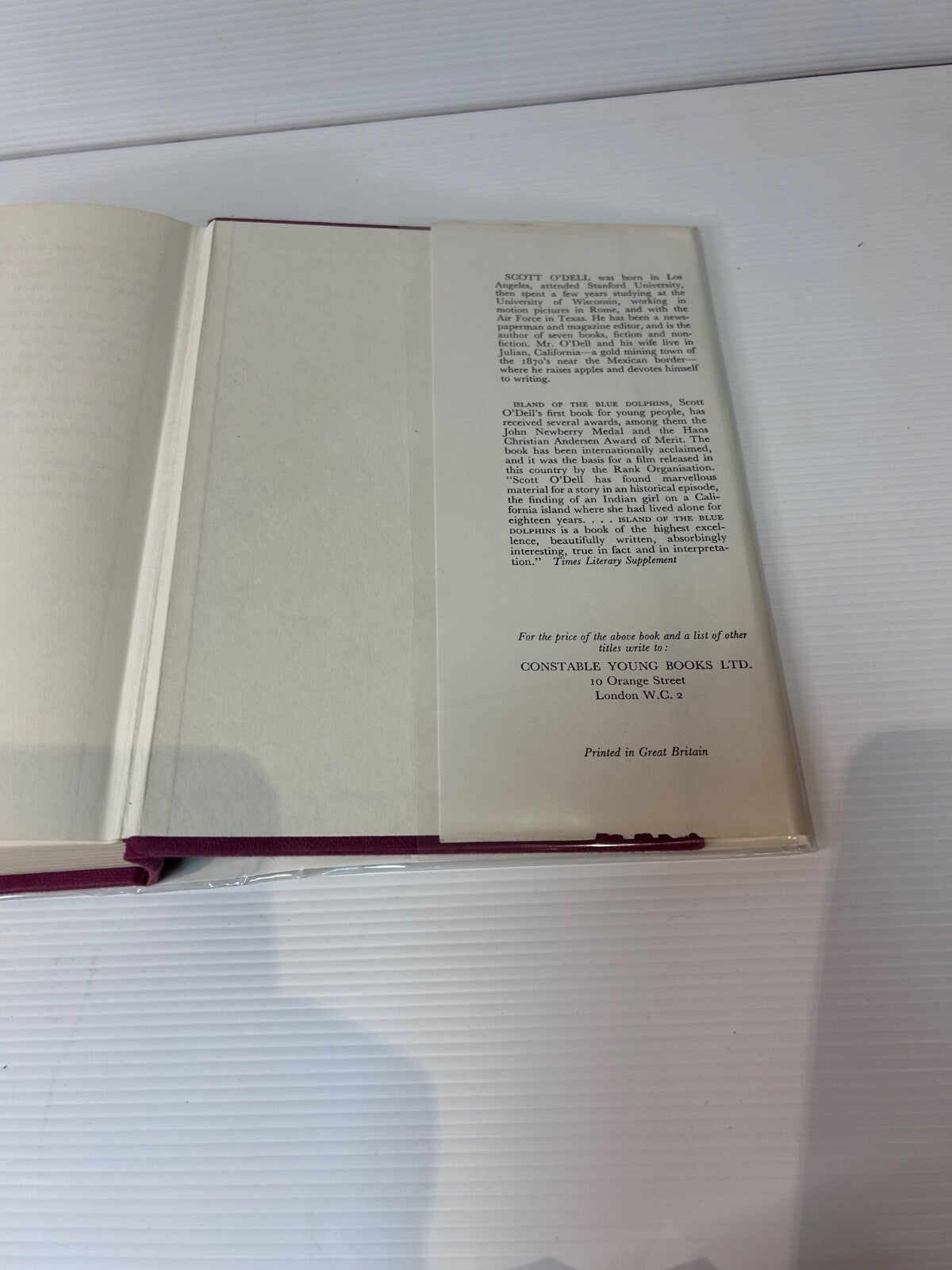 The King's Fifth Scott O'Dell 1967 HC DJ 1st UK Ed Constable Historical Novel