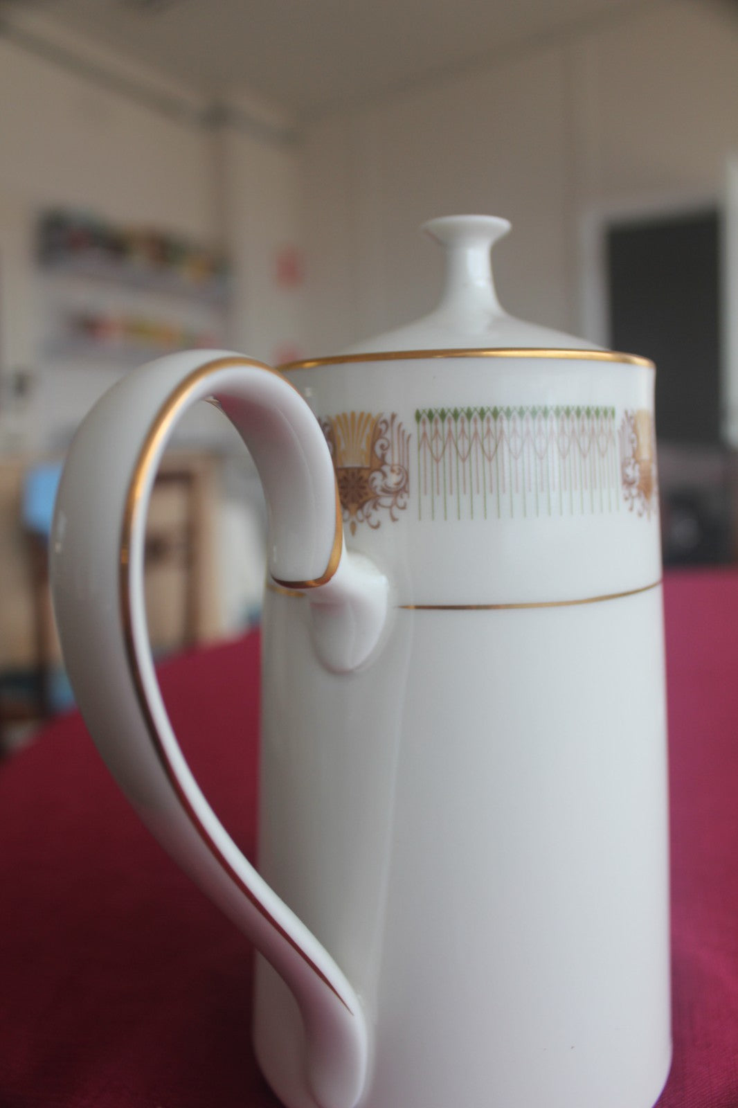 Noritake Chesterfield 7090 Coffee Service – 6 Cups Saucers Pot Sugar Japan