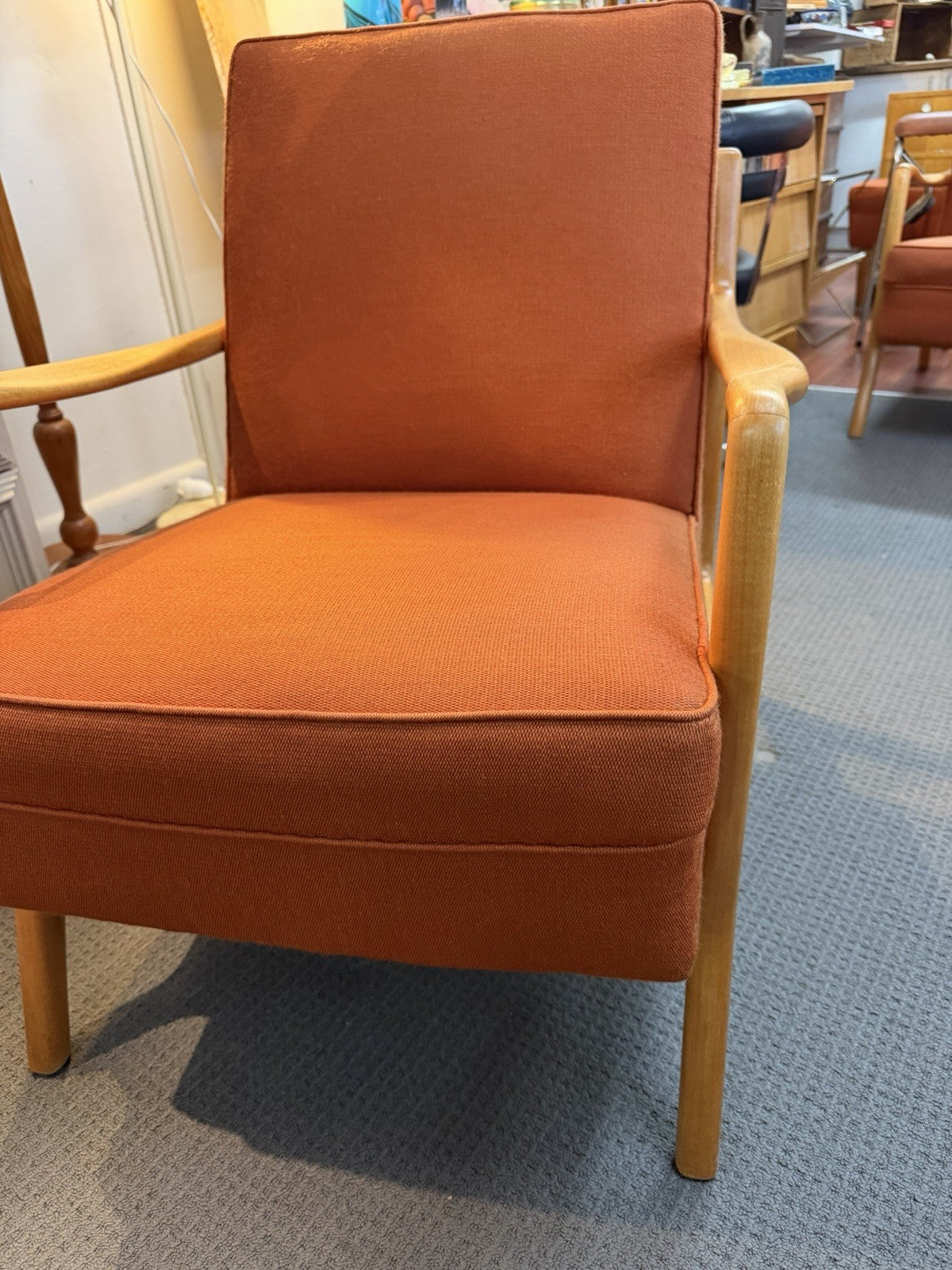Dario Zoureff Armchair 1960s Australian MCM Restored Timber Original Fabric