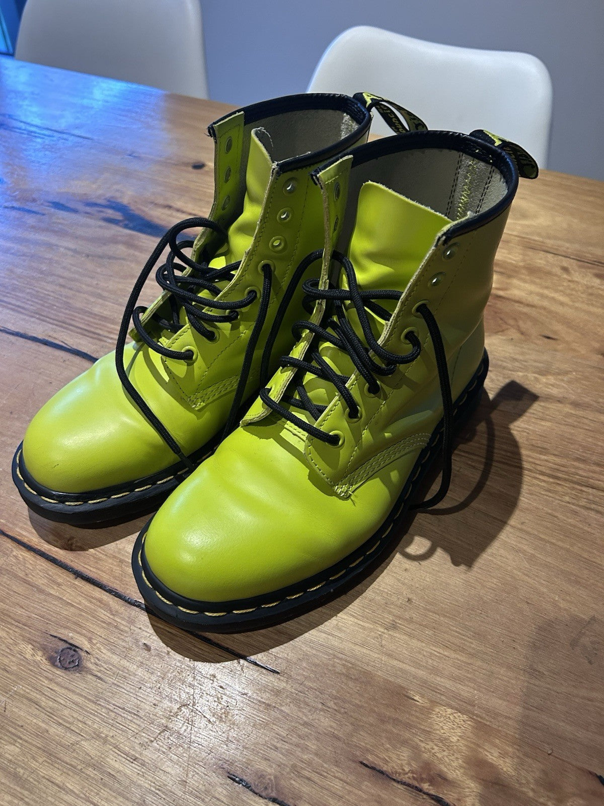 Dr. Martens 1460 Boots Neon Lime Green UK7 US8/EU41 USW9 Combat Style